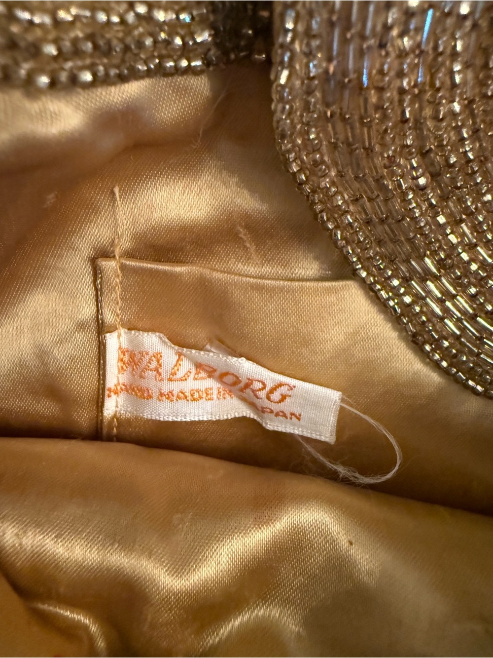 Walborg Gold Beaded Clutch with Chain Strap - Picture 9 of 13